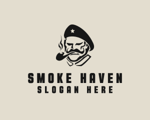 Smoking - Smoking Soldier Man logo design