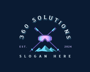 Ski Mountain Snowboarding  logo design