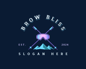 Ski Mountain Snowboarding  logo design