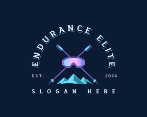 Ski Mountain Snowboarding  logo design