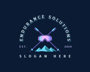 Ski Mountain Snowboarding  logo design