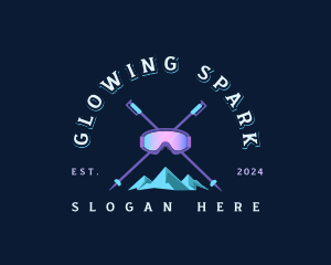 Ski Mountain Snowboarding  logo design