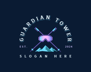 Ski Mountain Snowboarding  logo design