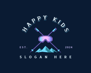 Ski Mountain Snowboarding  logo design