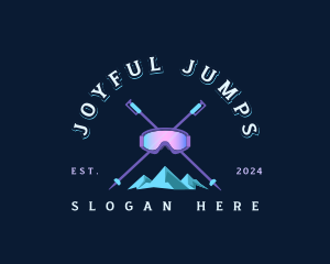 Ski Mountain Snowboarding  logo design