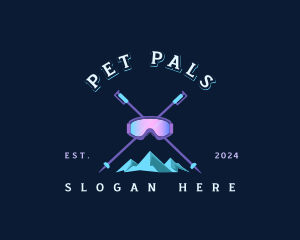 Ski Mountain Snowboarding  logo design