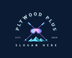 Ski Mountain Snowboarding  logo design