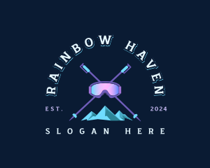 Ski Mountain Snowboarding  logo design