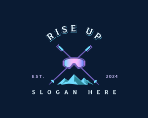 Ski Mountain Snowboarding  logo design