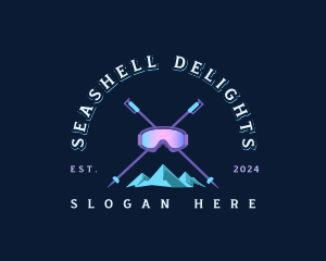 Ski Mountain Snowboarding  logo design