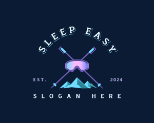 Ski Mountain Snowboarding  logo design