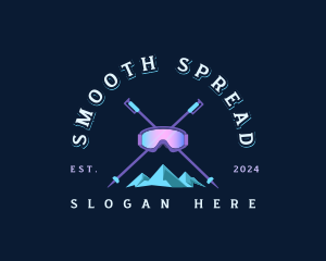 Ski Mountain Snowboarding  logo design