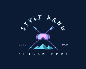 Ski Mountain Snowboarding  logo design