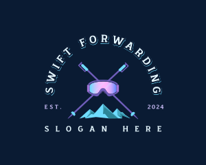 Ski Mountain Snowboarding  logo design