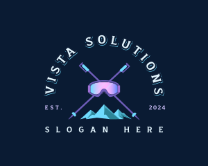 Ski Mountain Snowboarding  logo design