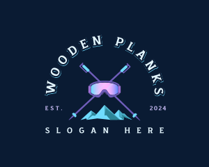 Ski Mountain Snowboarding  logo design