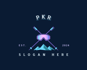 Ski Mountain Snowboarding  logo design