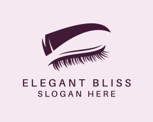 Pretty Eyelash Eyebrow  Logo