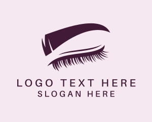 Beauty Vlogger - Pretty Eyelash Eyebrow logo design