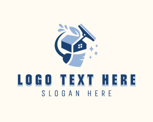 Deep Clean - Eco Janitorial Cleaning logo design