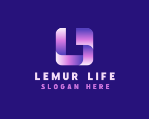 3D Gradient Letter L logo design