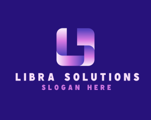 3D Gradient Letter L logo design