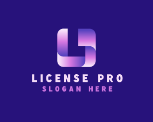 3D Gradient Letter L logo design