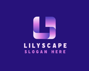 3D Gradient Letter L logo design