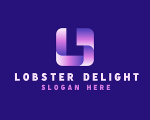 3D Gradient Letter L logo design