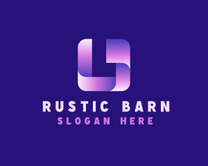 3D Gradient Letter L logo design