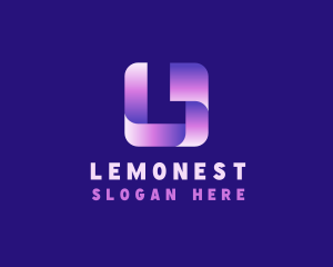 3D Gradient Letter L logo design