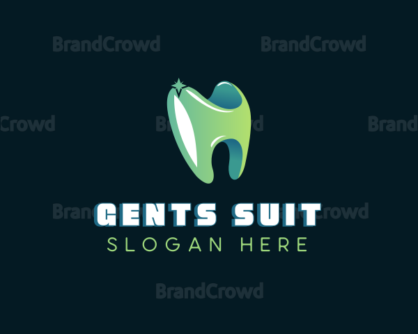 Shiny Sparkling Tooth Logo