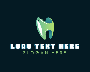 Shiny Sparkling Tooth logo design