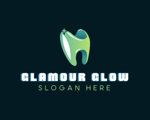 Oral Health - Shiny Sparkling Tooth logo design