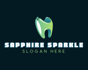 Shiny Sparkling Tooth logo design