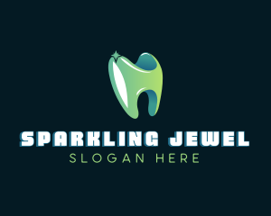 Shiny Sparkling Tooth logo design