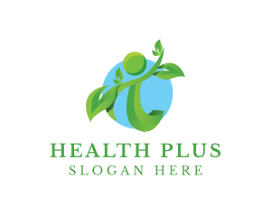 Human Organic Leaves  logo design