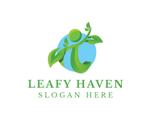 Leaves - Human Organic Leaves logo design