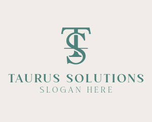 Legal Consulting Letter TS logo design