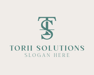 Legal Consulting Letter TS logo design