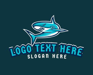 Character - Angry Gaming Shark logo design