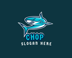 Online - Angry Gaming Shark logo design
