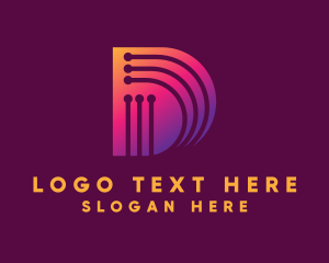 Letter D - Digital Tech Gamer logo design