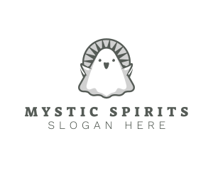 Paranormal - Spirit Cute Ghost logo design