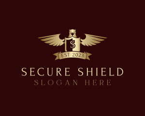 Eagle Wings Shield logo design