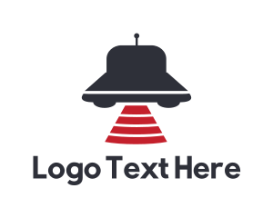 Spacecraft - UFO Signal Beam logo design