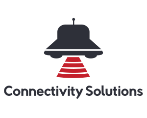 Wireless - UFO Signal Beam logo design