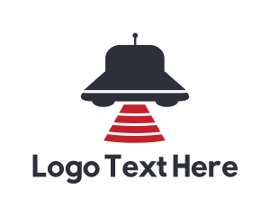 Extraterrestrial - UFO Signal Beam logo design
