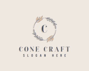 Beauty Leaf Wreath logo design