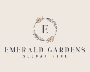 Beauty Leaf Wreath logo design